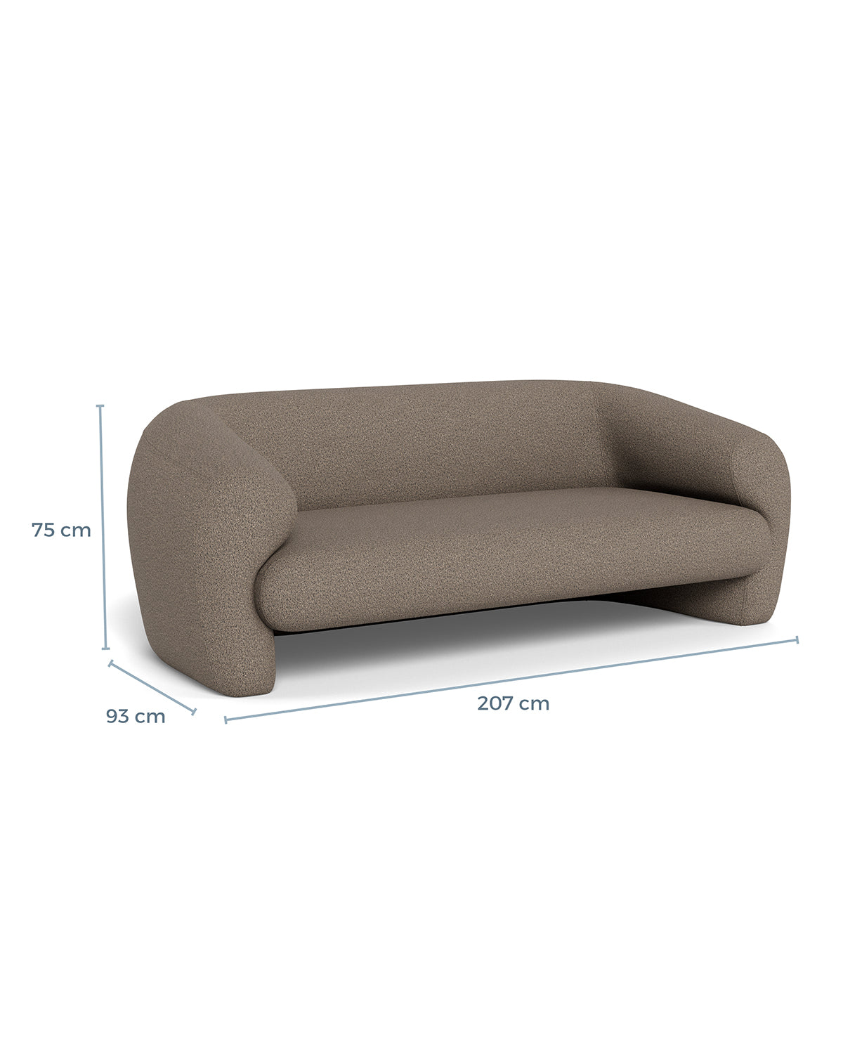 Brenham 2,5 pers sofa, taupe