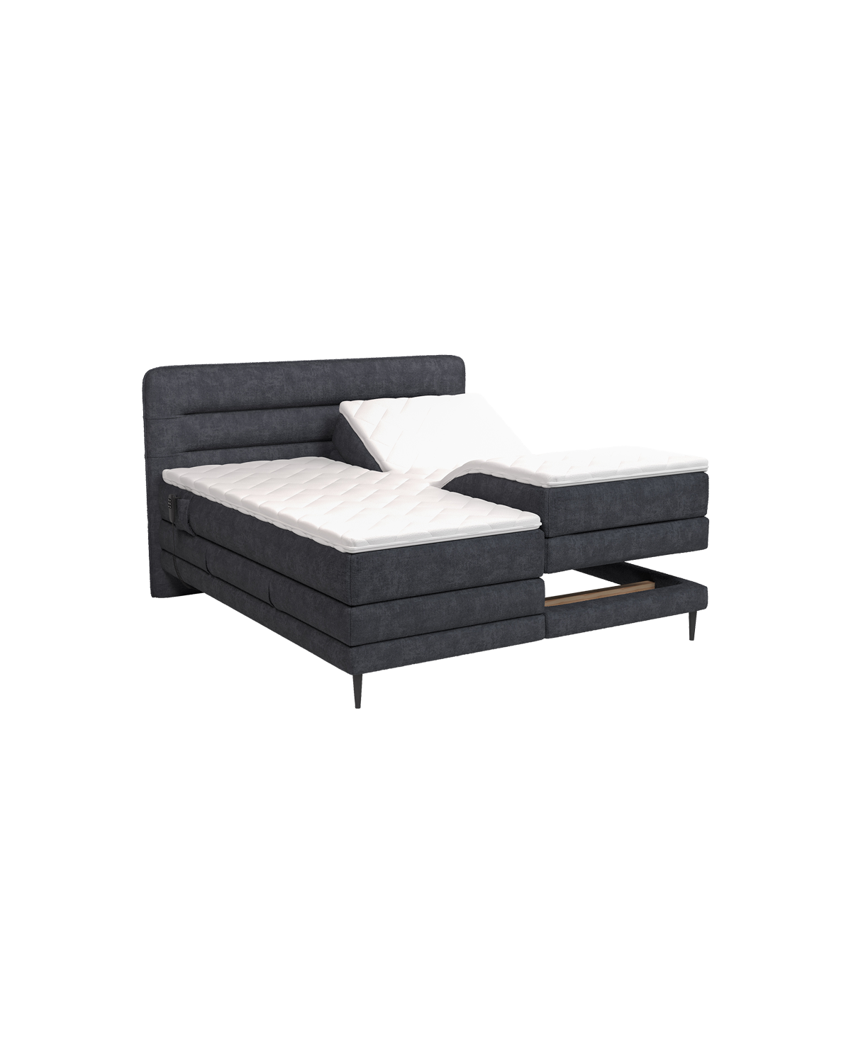 Lannel Elevationsseng 160x200 cm m/gavl