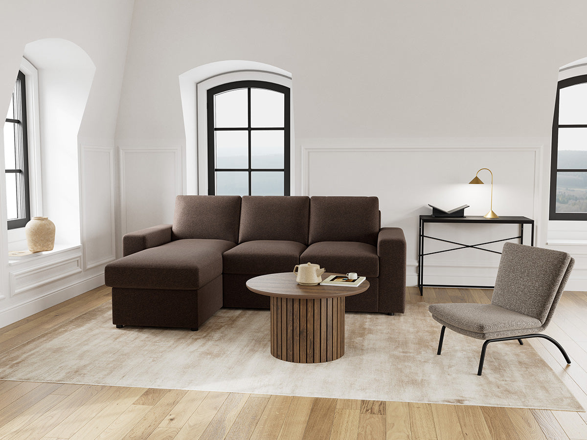 Conan sovesofa m/chaiselong, brun