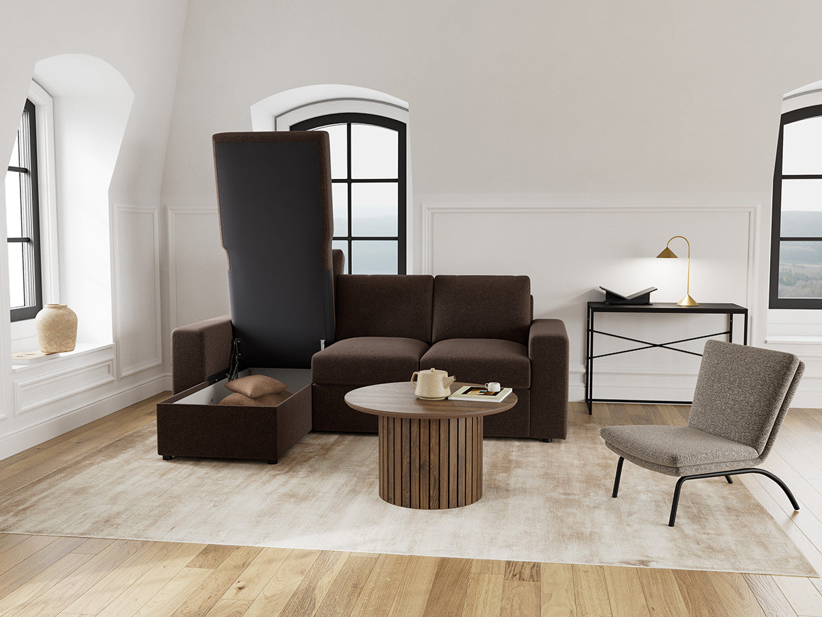 Conan sovesofa m/chaiselong, brun