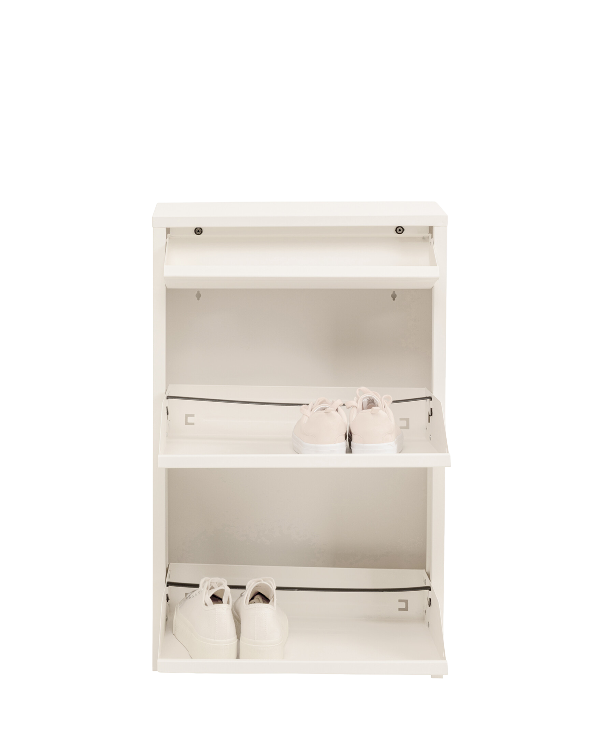 Caruso skoskab, 2 låger og 1 skuffe, Beige