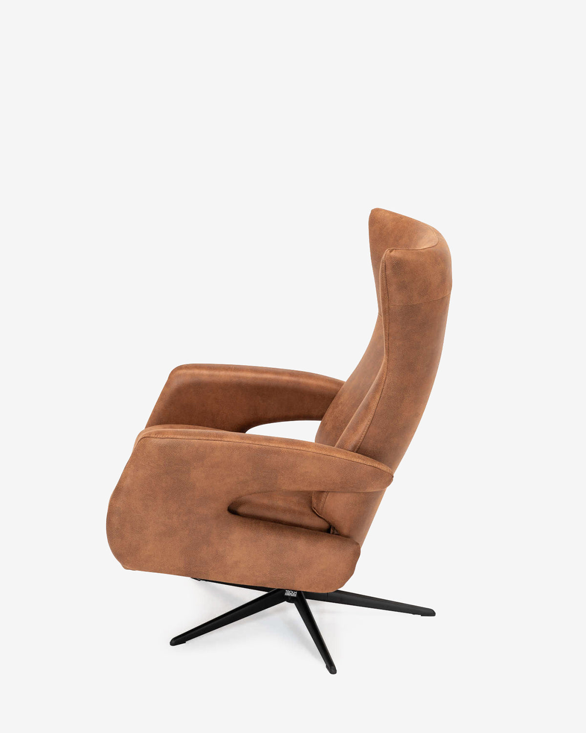 Masset lænestol m/indbygget fodskammel