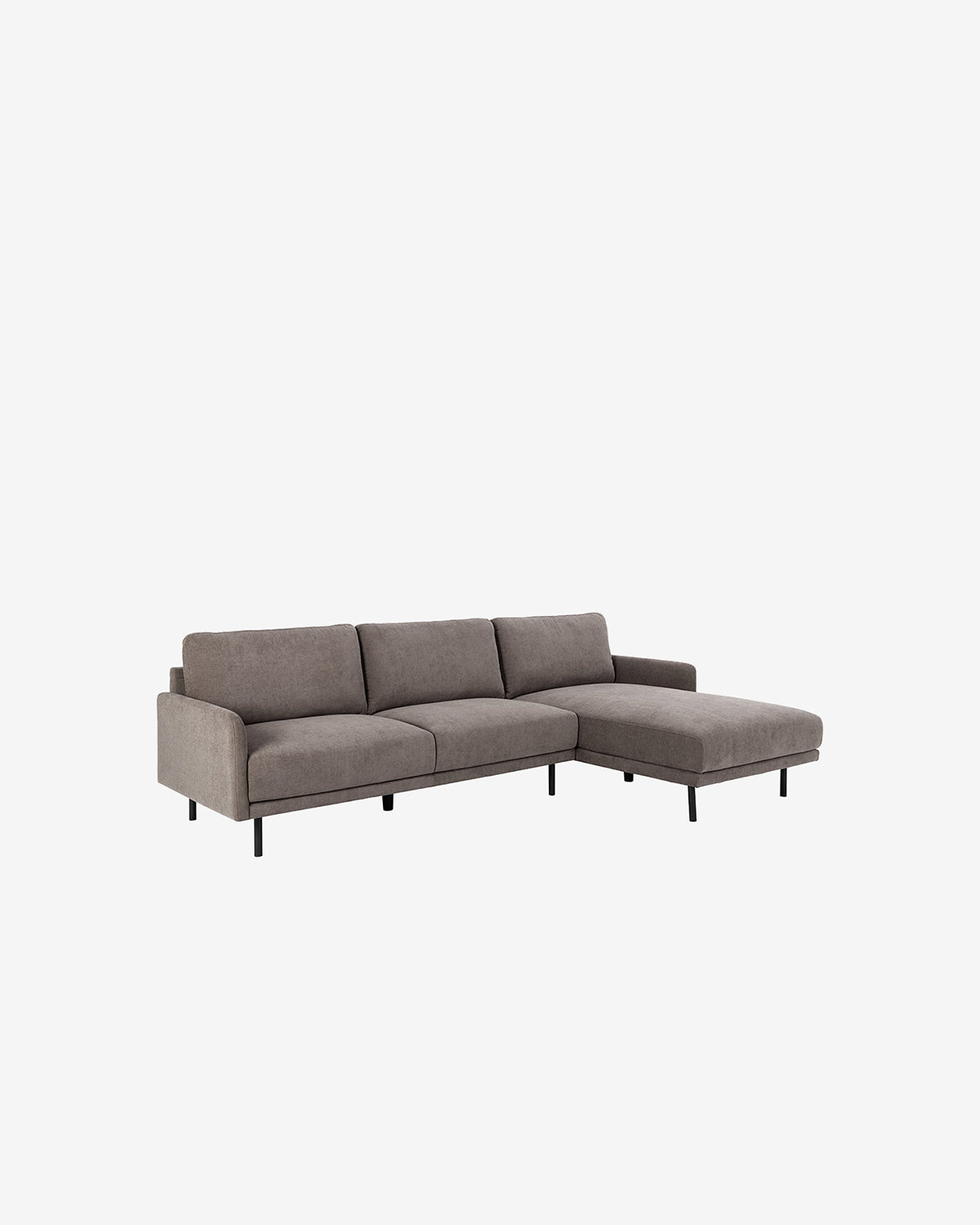 Calma, sofa m/chaiselong, dusty brown