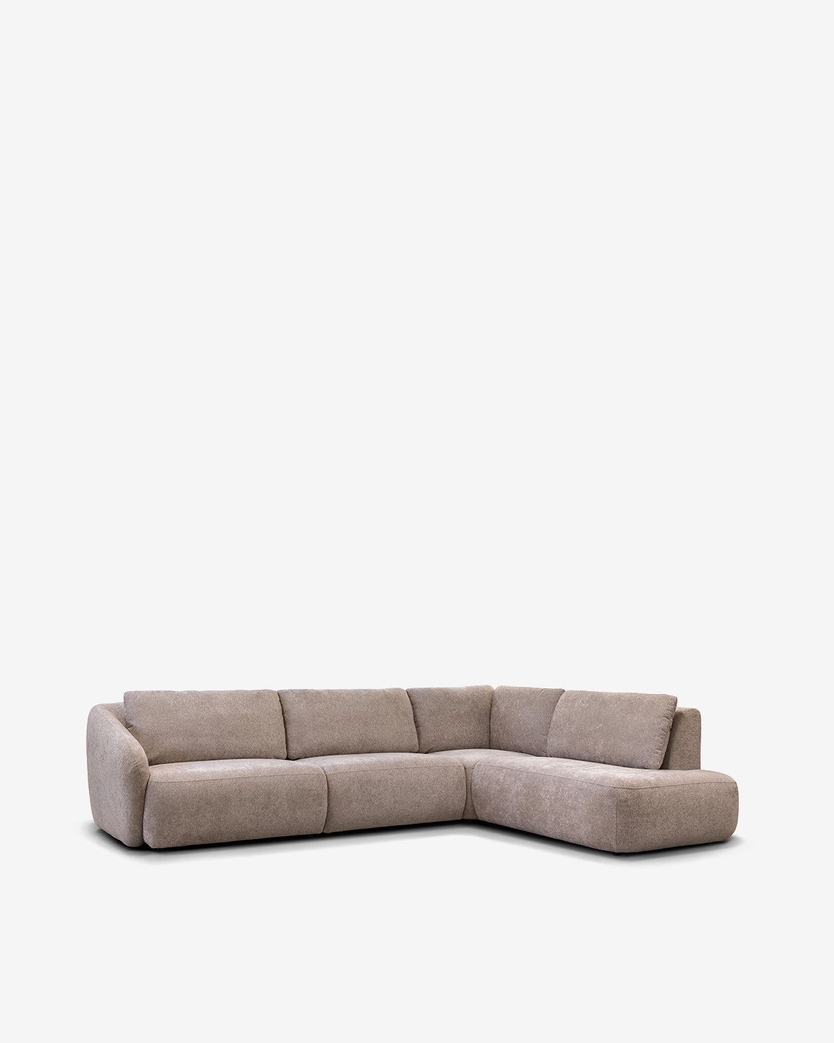 Cavo hjørnesofa m/open end, lys taupe højrevendt