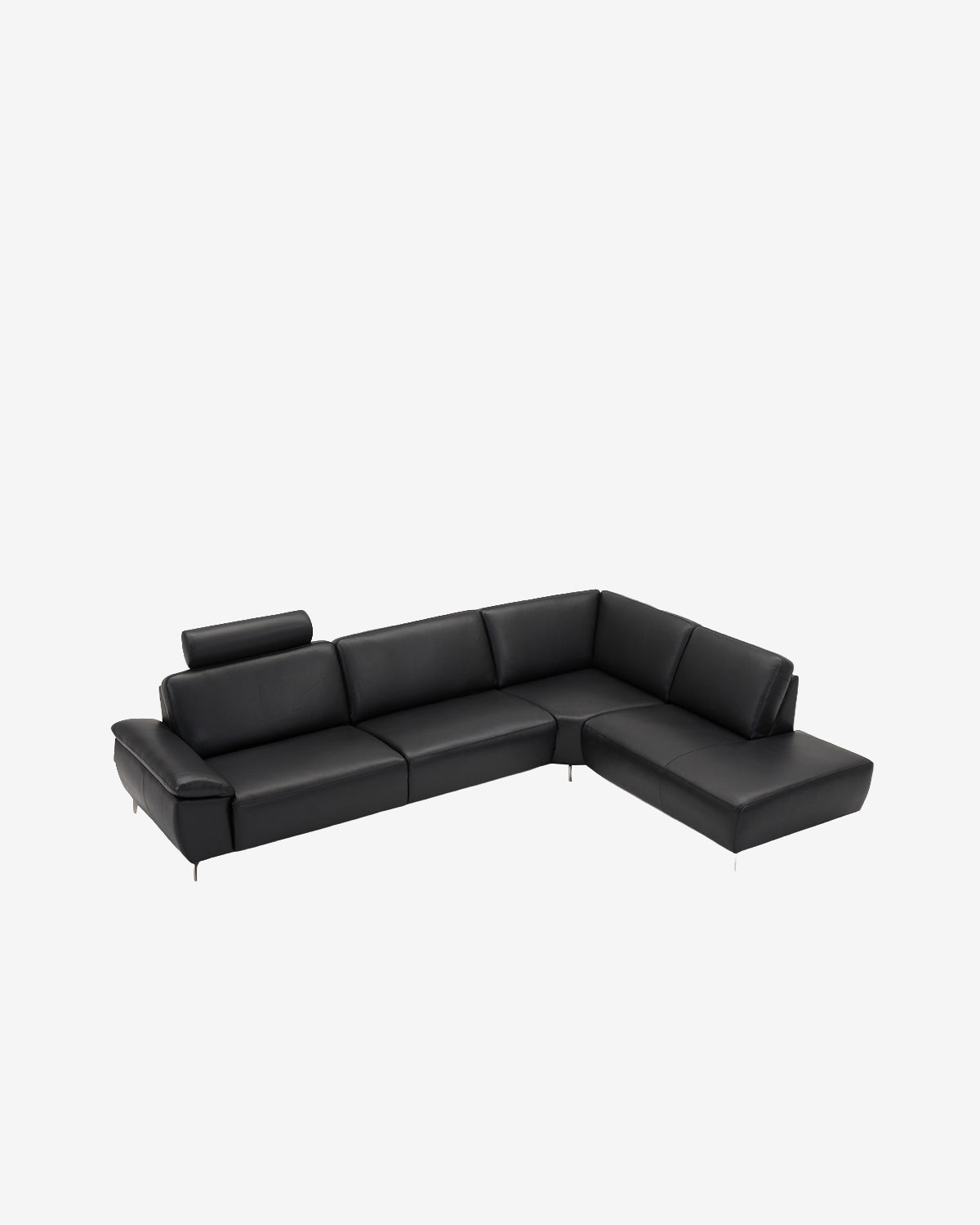 Modu hjørnesofa m/open end, sort læder