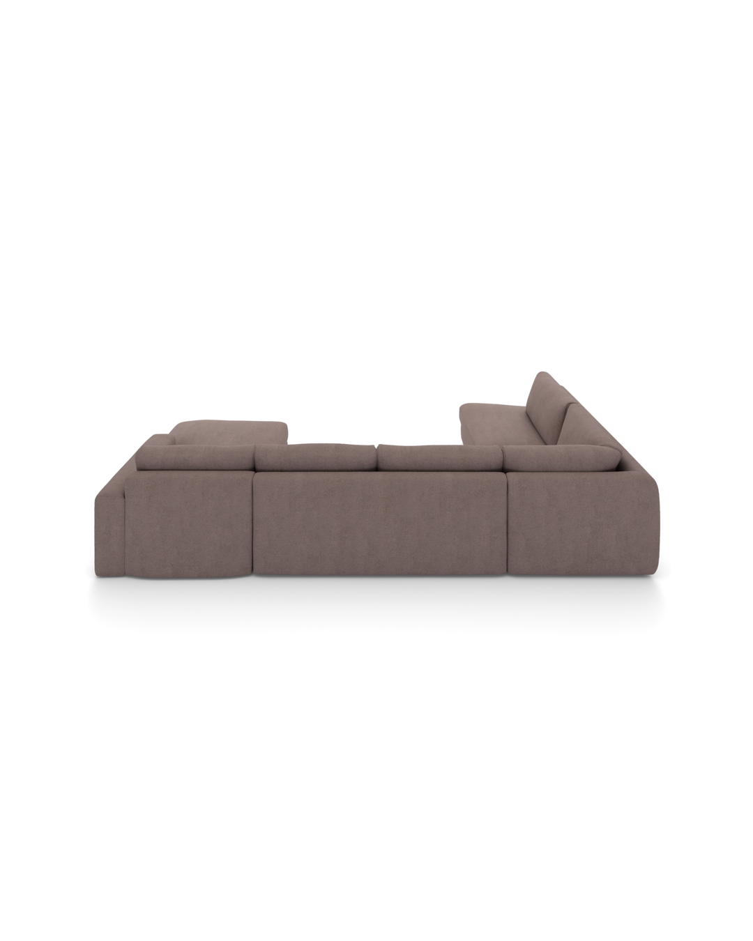 Riva U-sofa med pufafslutning venstre