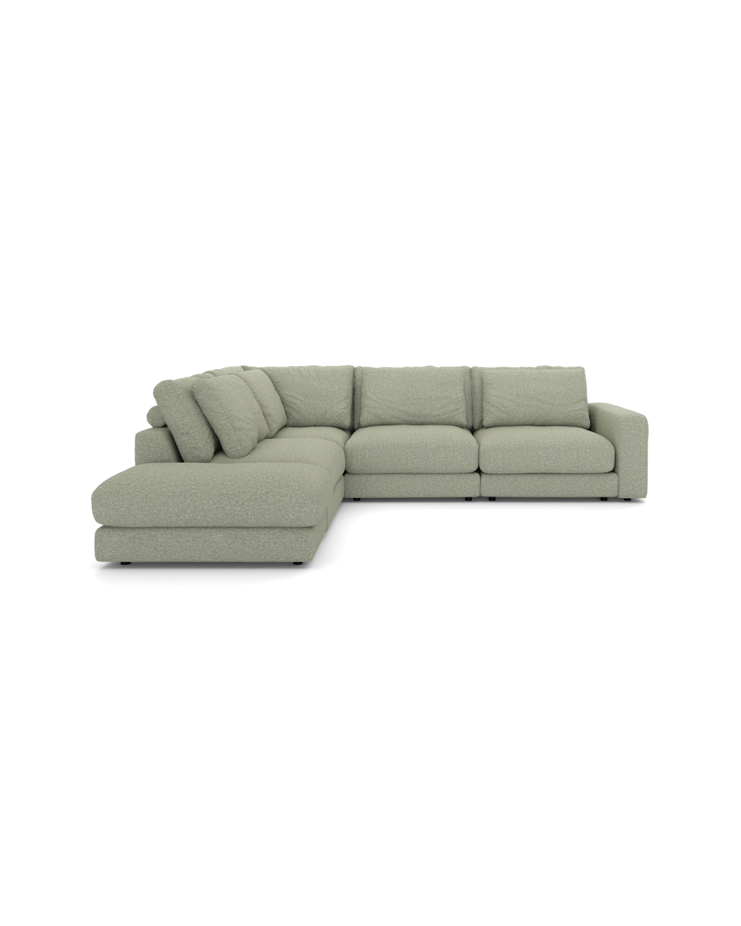 Rio hjørnesofa med pufafslutning venstre og bred arm