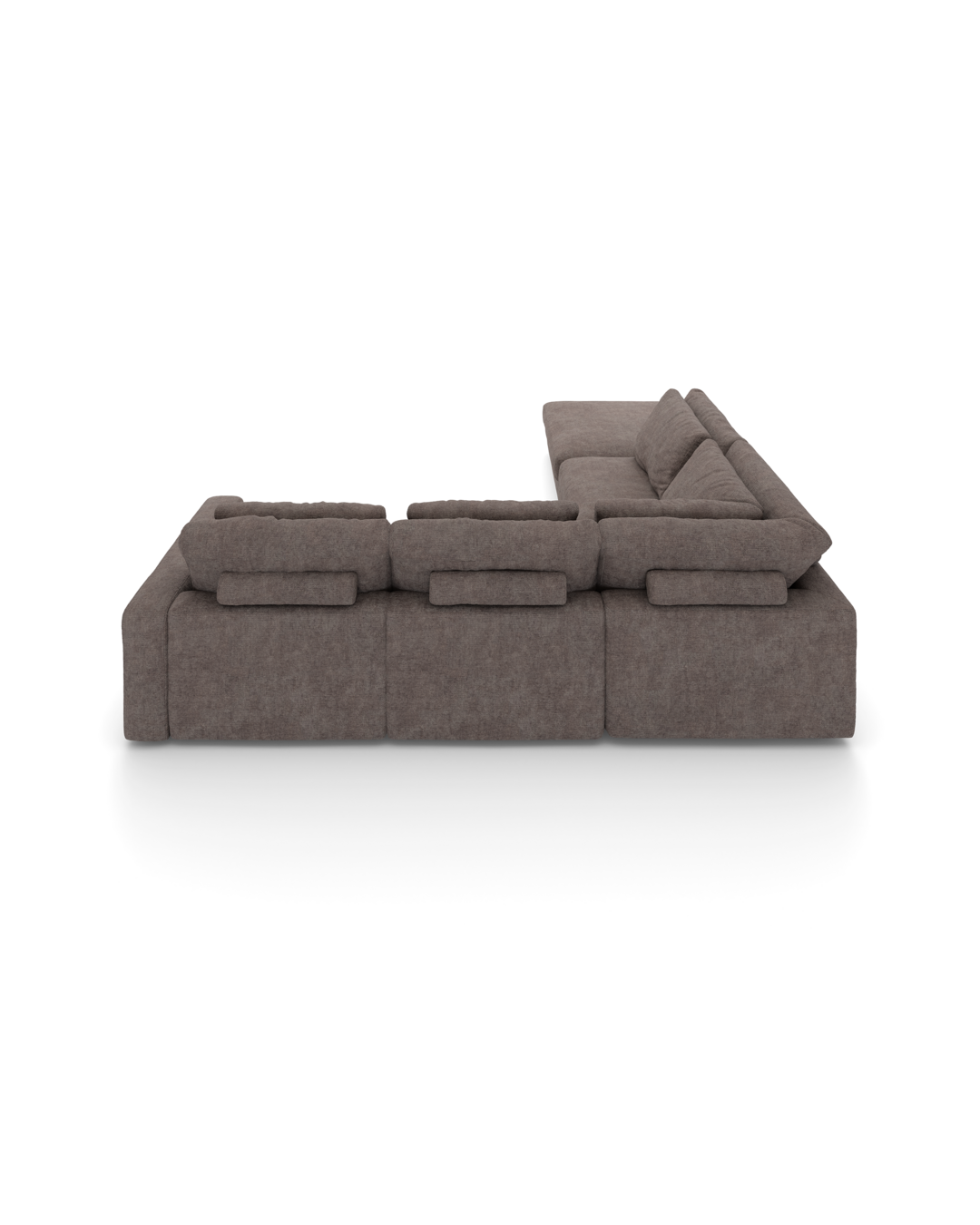 Rio hjørnesofa med pufafslutning venstre og bred arm