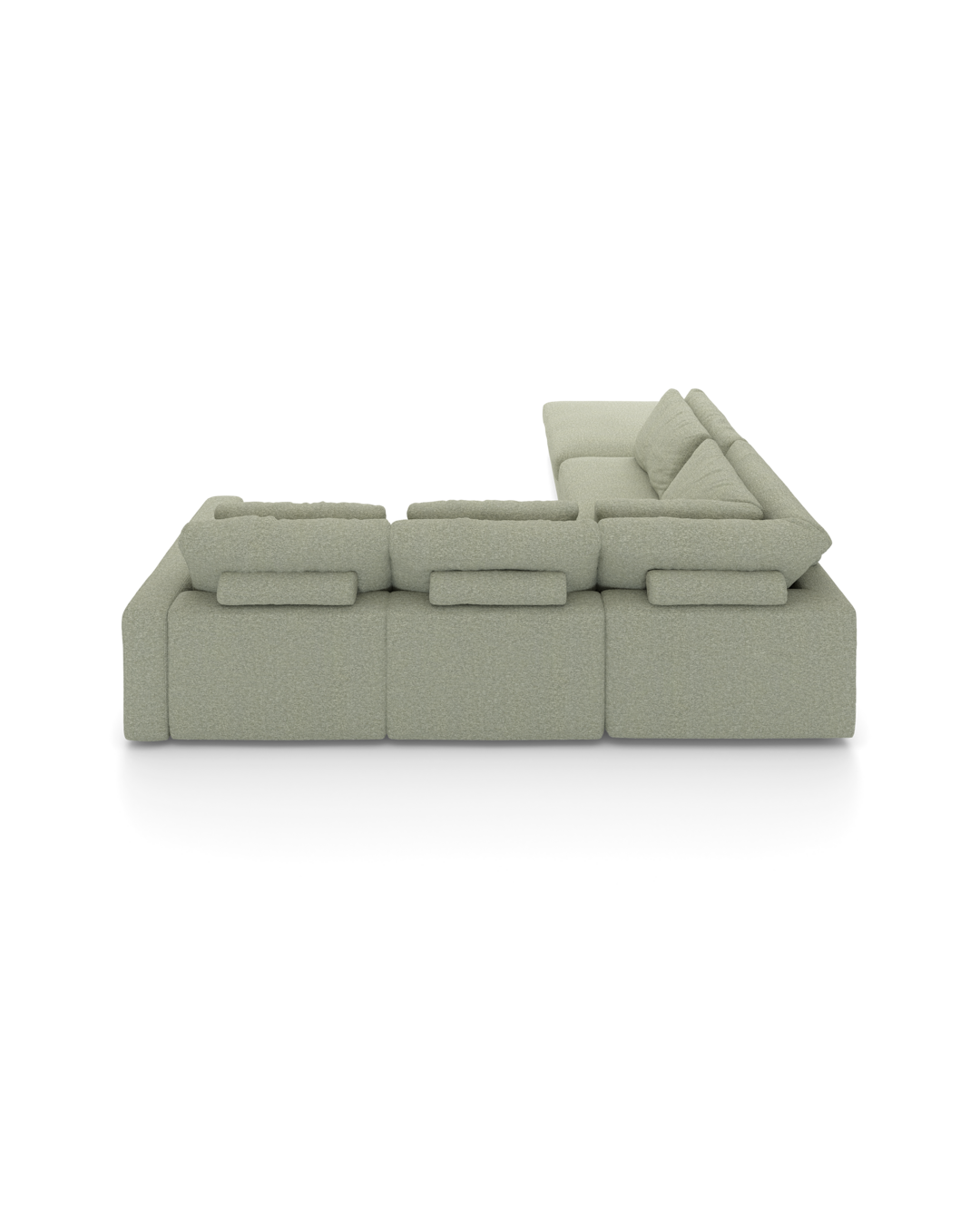 Rio hjørnesofa med pufafslutning venstre og bred arm