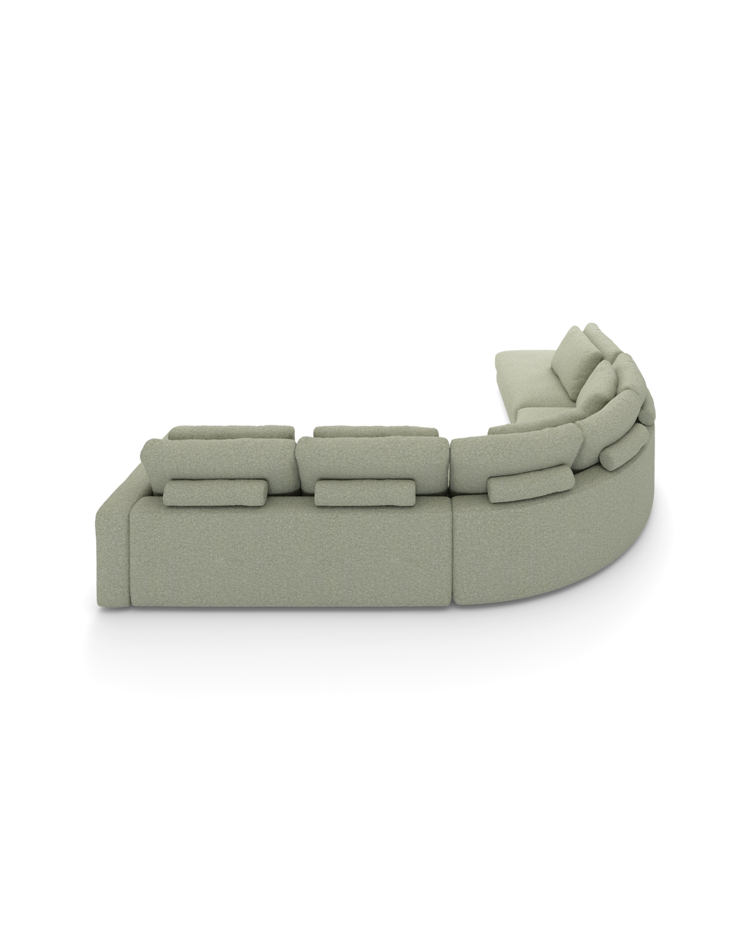 Rio hjørnesofa med pufafslutning venstre og stort hjørne