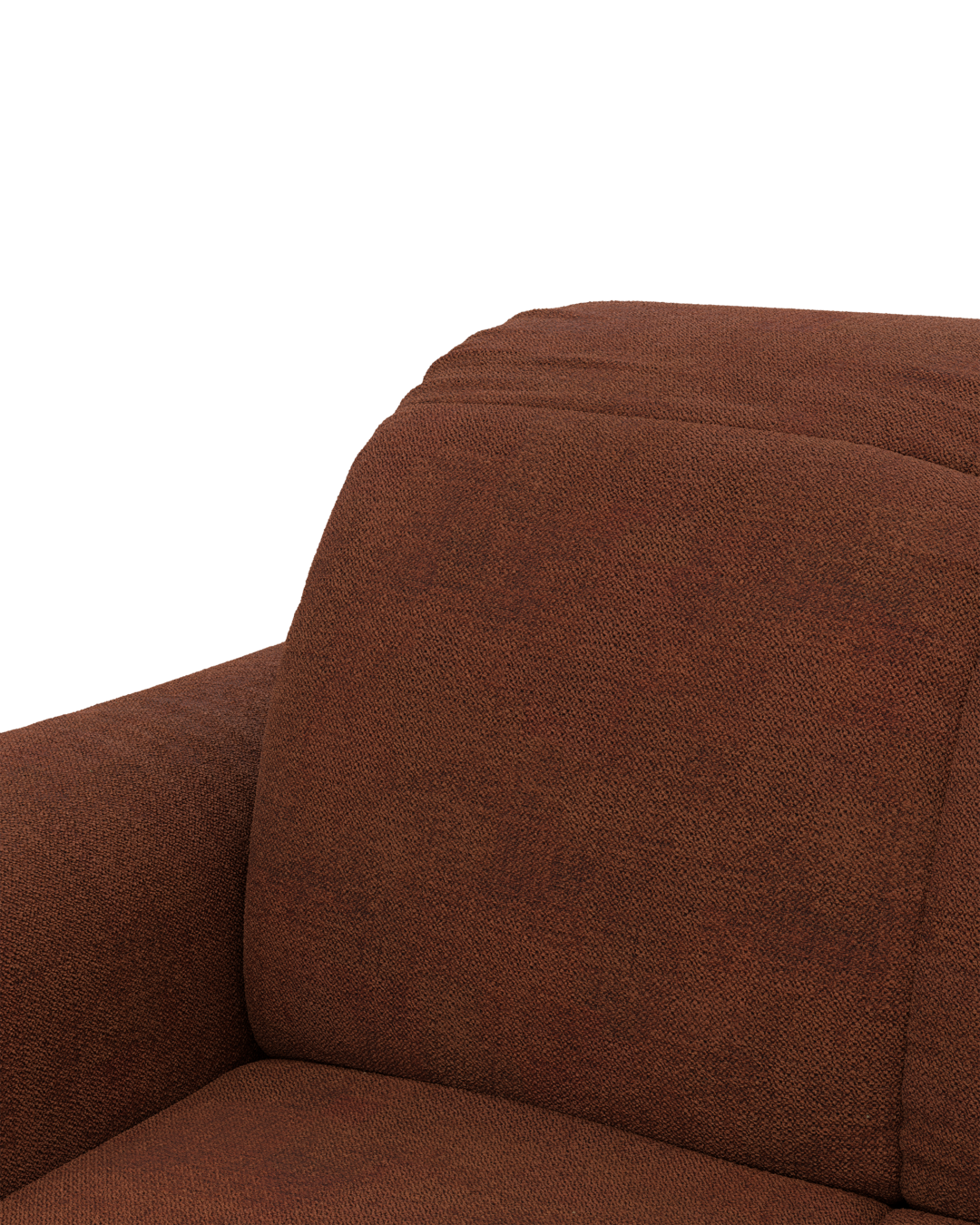 Bullet U-sofa med firkantet hjørne og pufafslutning højre