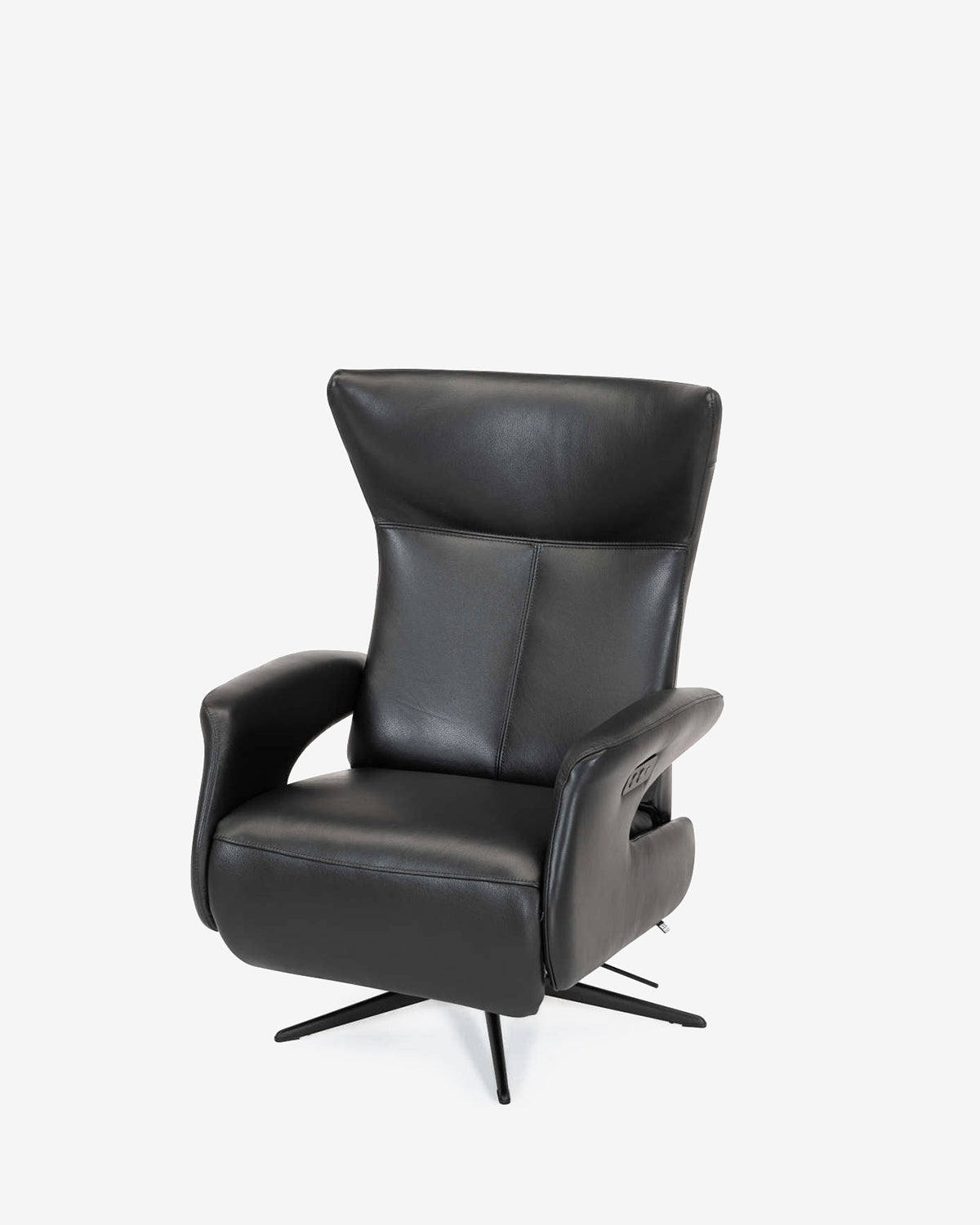 Masset lænestol m/indbygget fodskammel