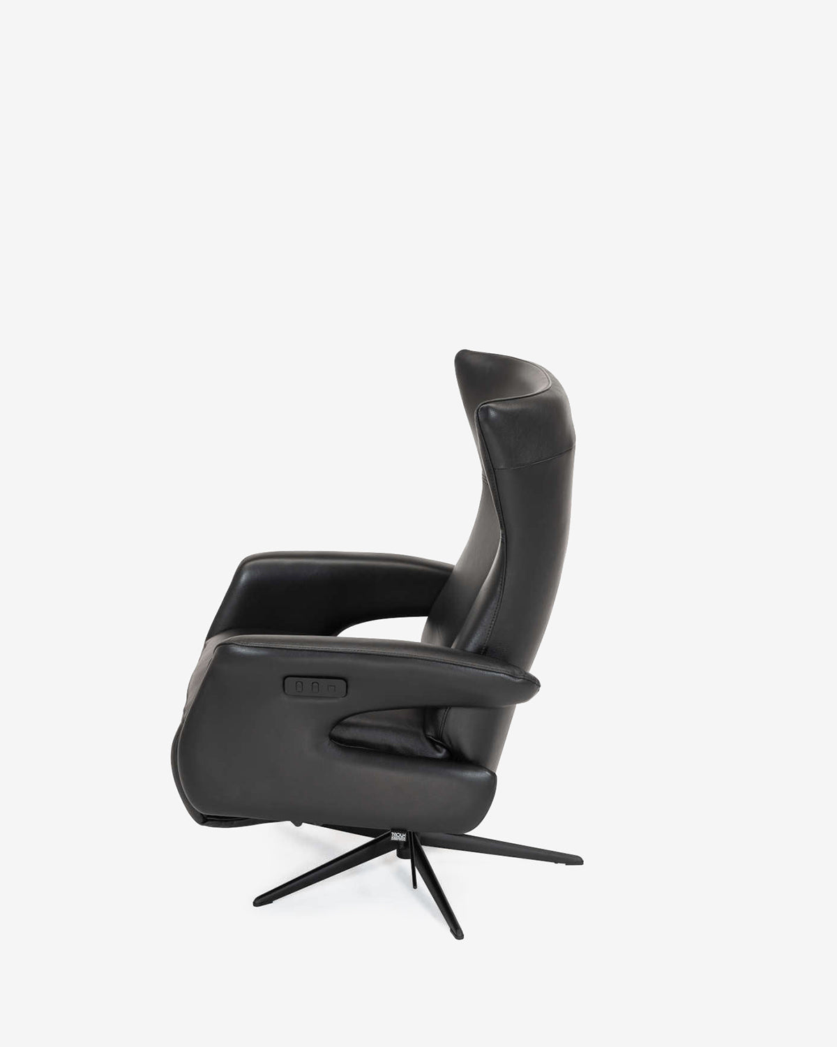 Masset lænestol m/indbygget fodskammel