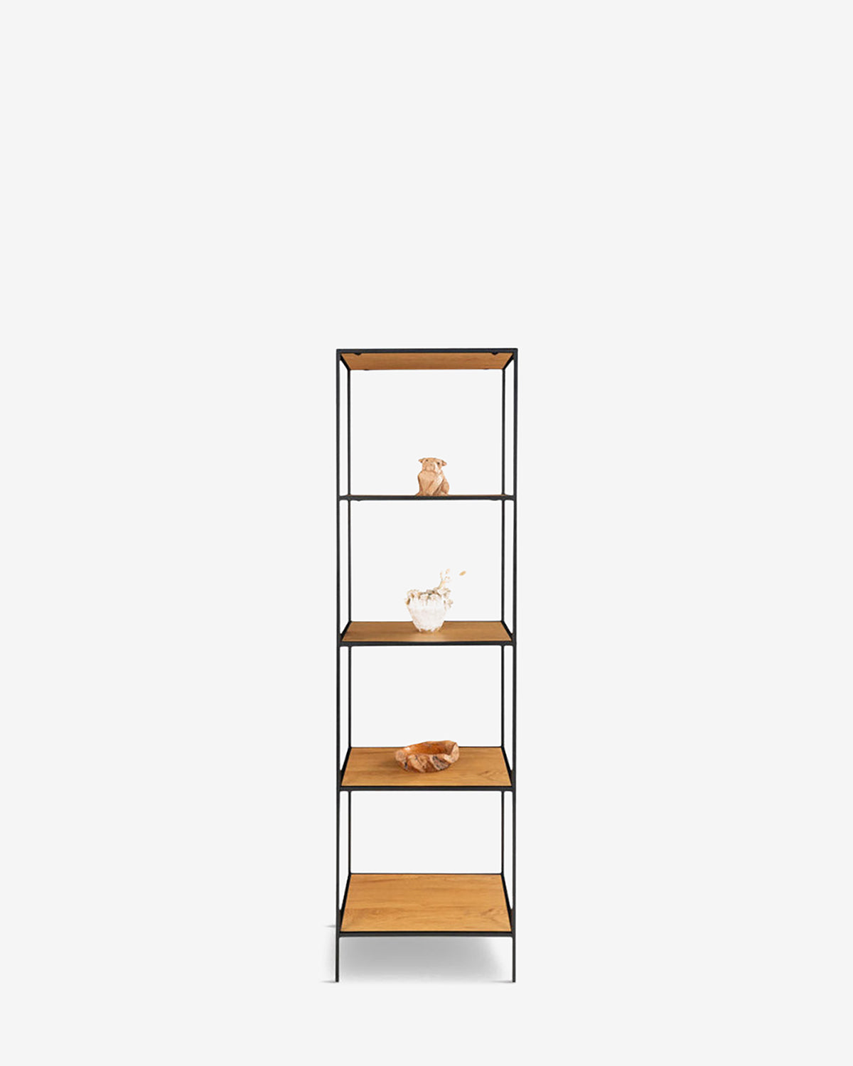 Vista reol 5 hylder, eg/sort