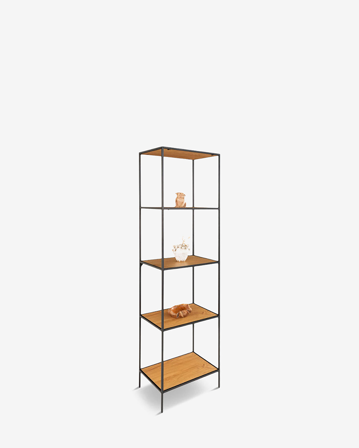Vista reol 5 hylder, eg/sort