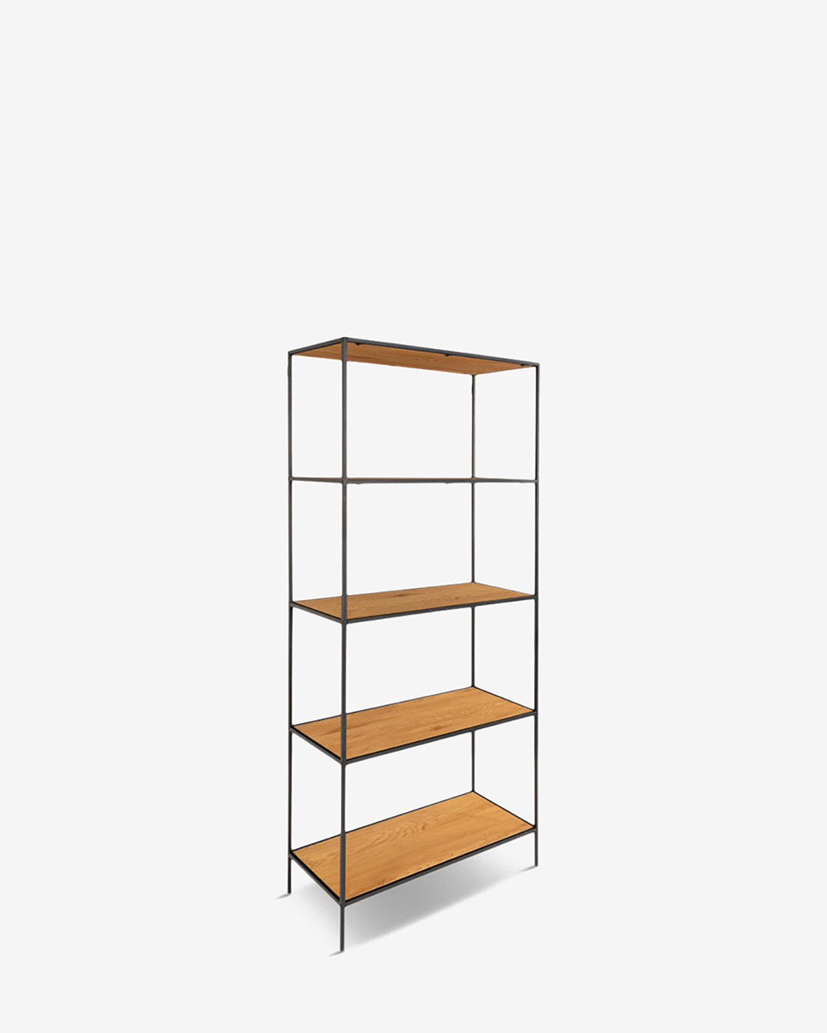 Vista reol 5 hylder, eg/sort