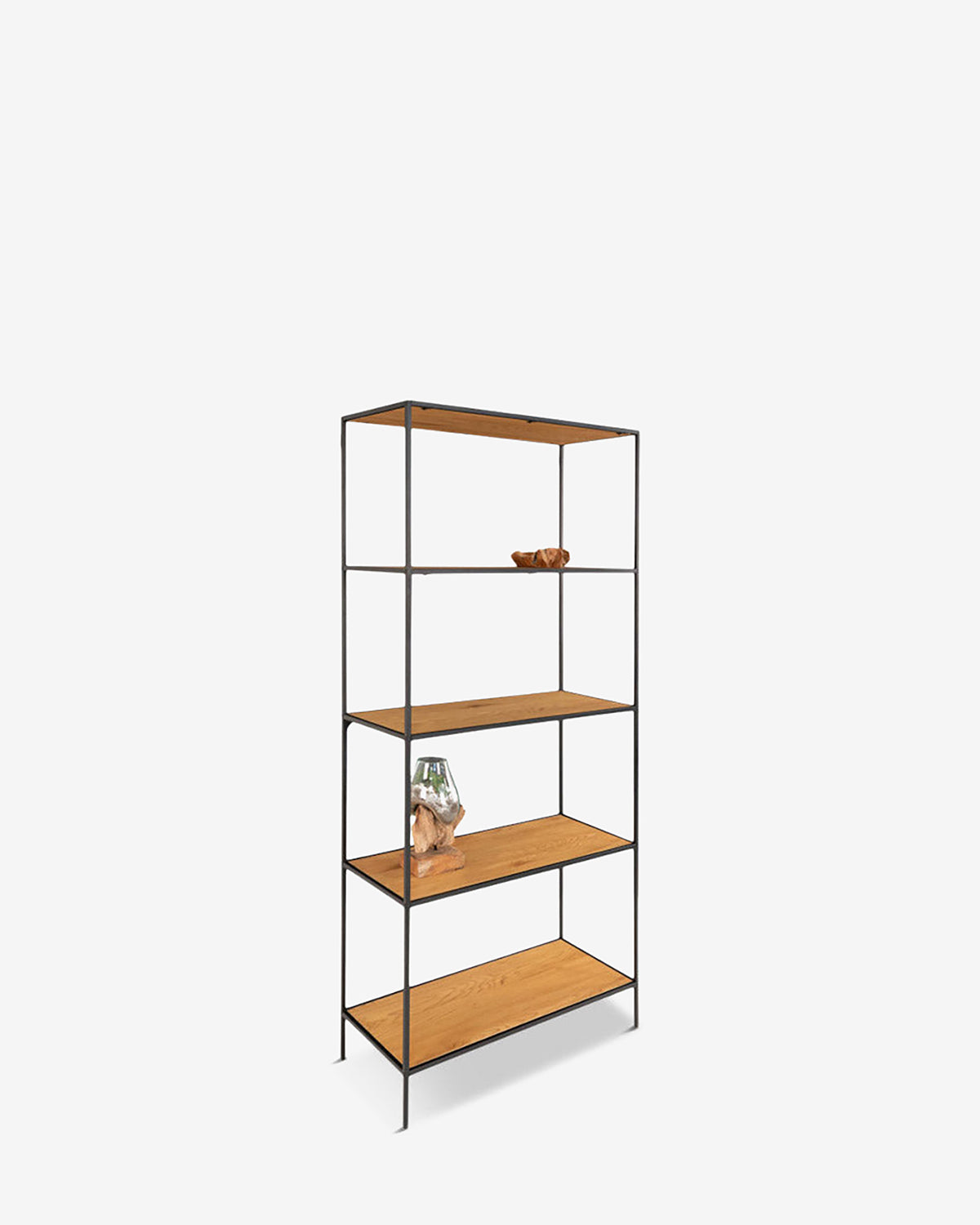 Vista reol 5 hylder, eg/sort