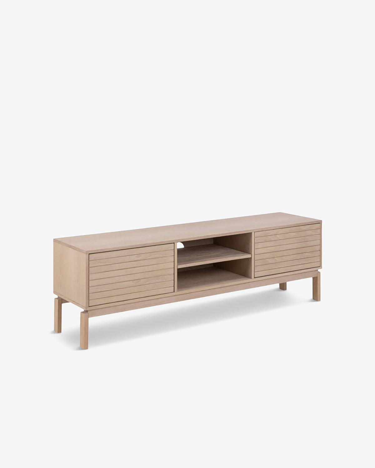 Linley tv-bord, hvidpigmenteret eg