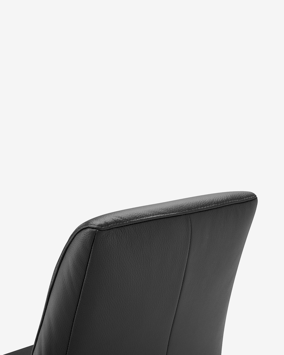 Forano spisebordsstol m/drej & vip | sort læder