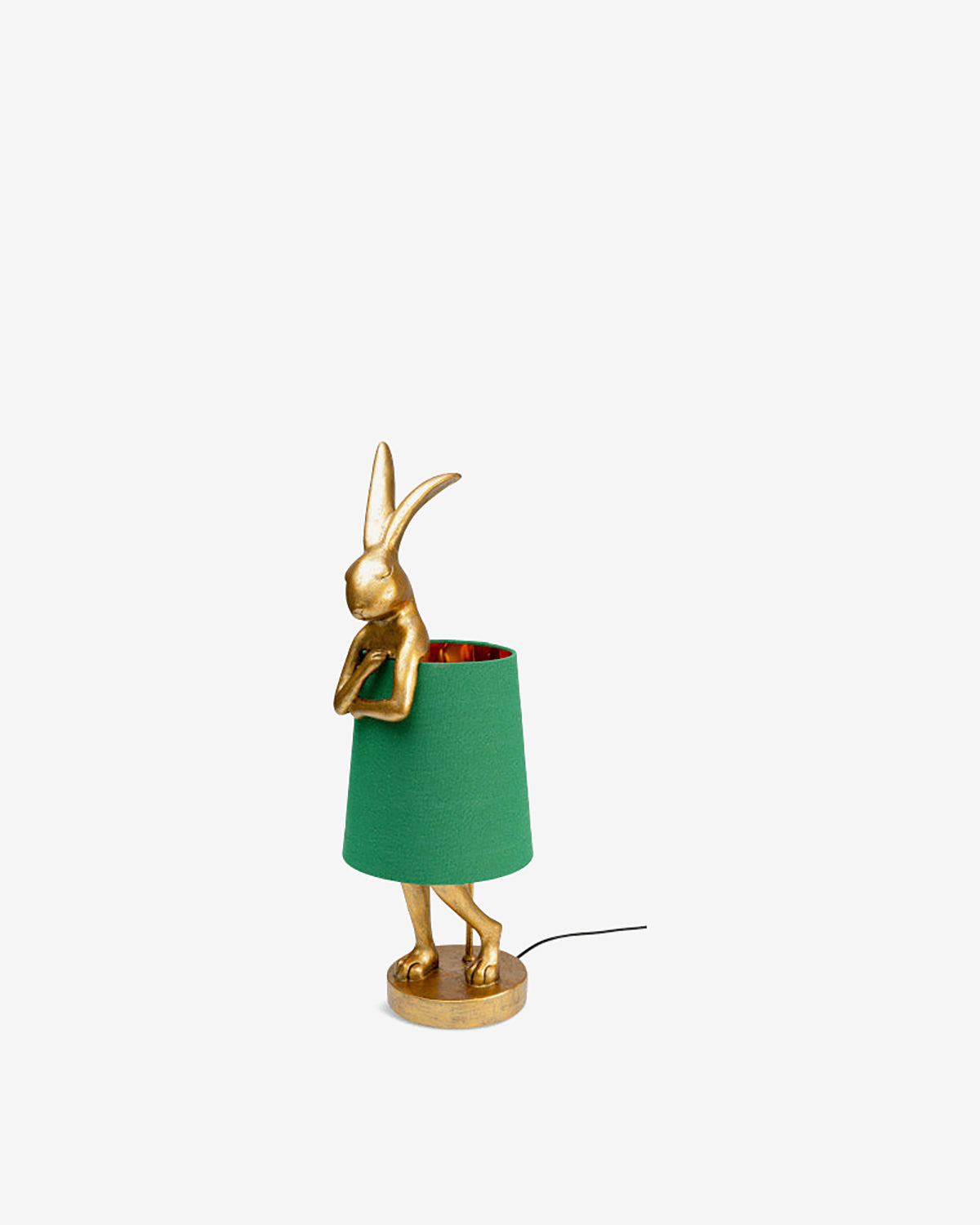 Kanin bordlampe, guld/grøn