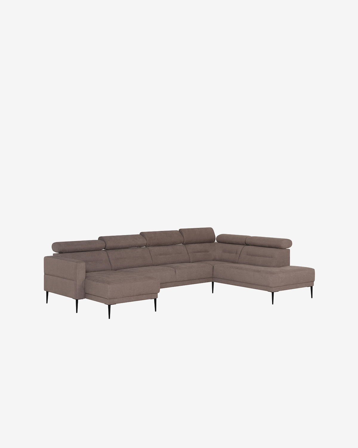 Vizion U-hjørnesofa, lys brun