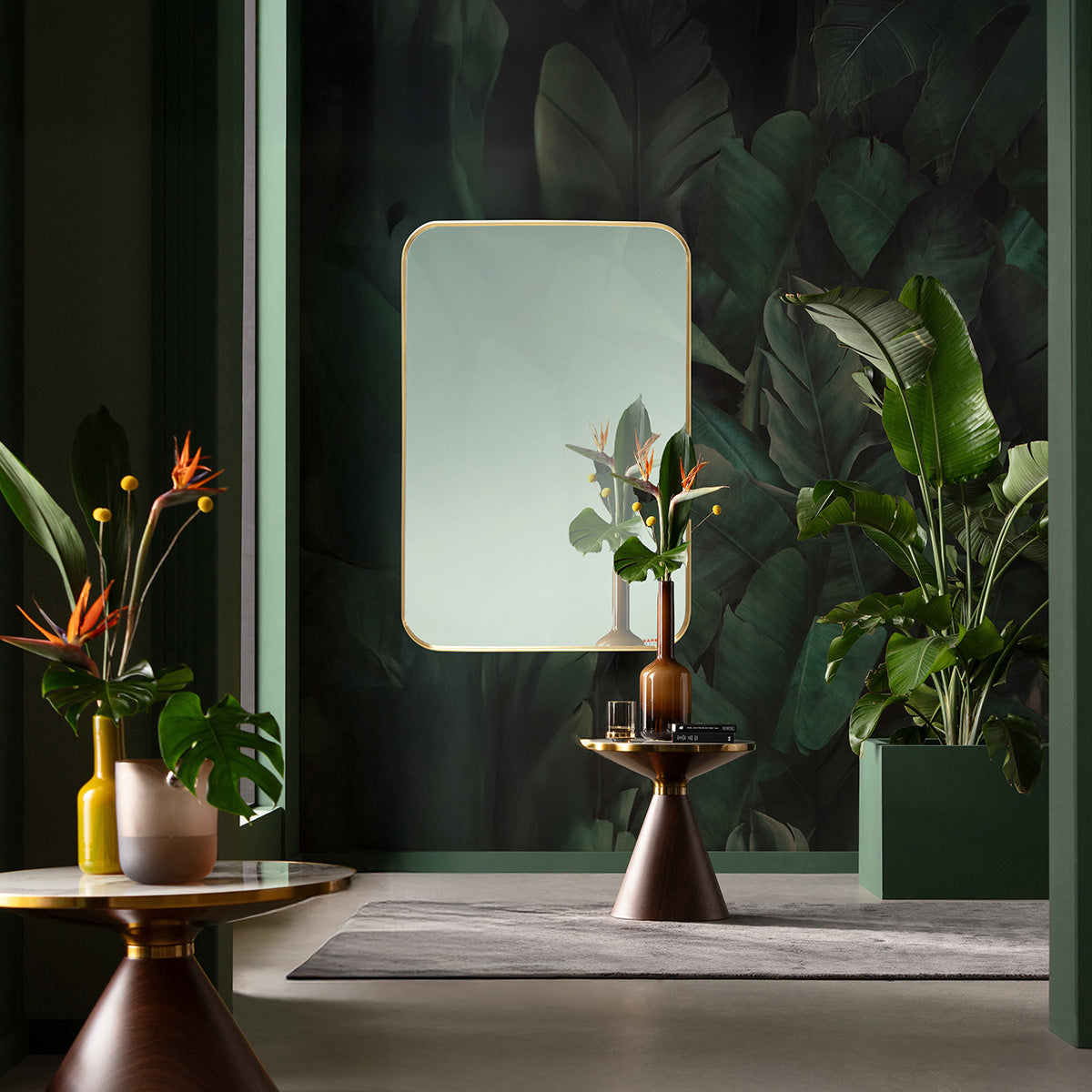 Simply vægspejl, messing