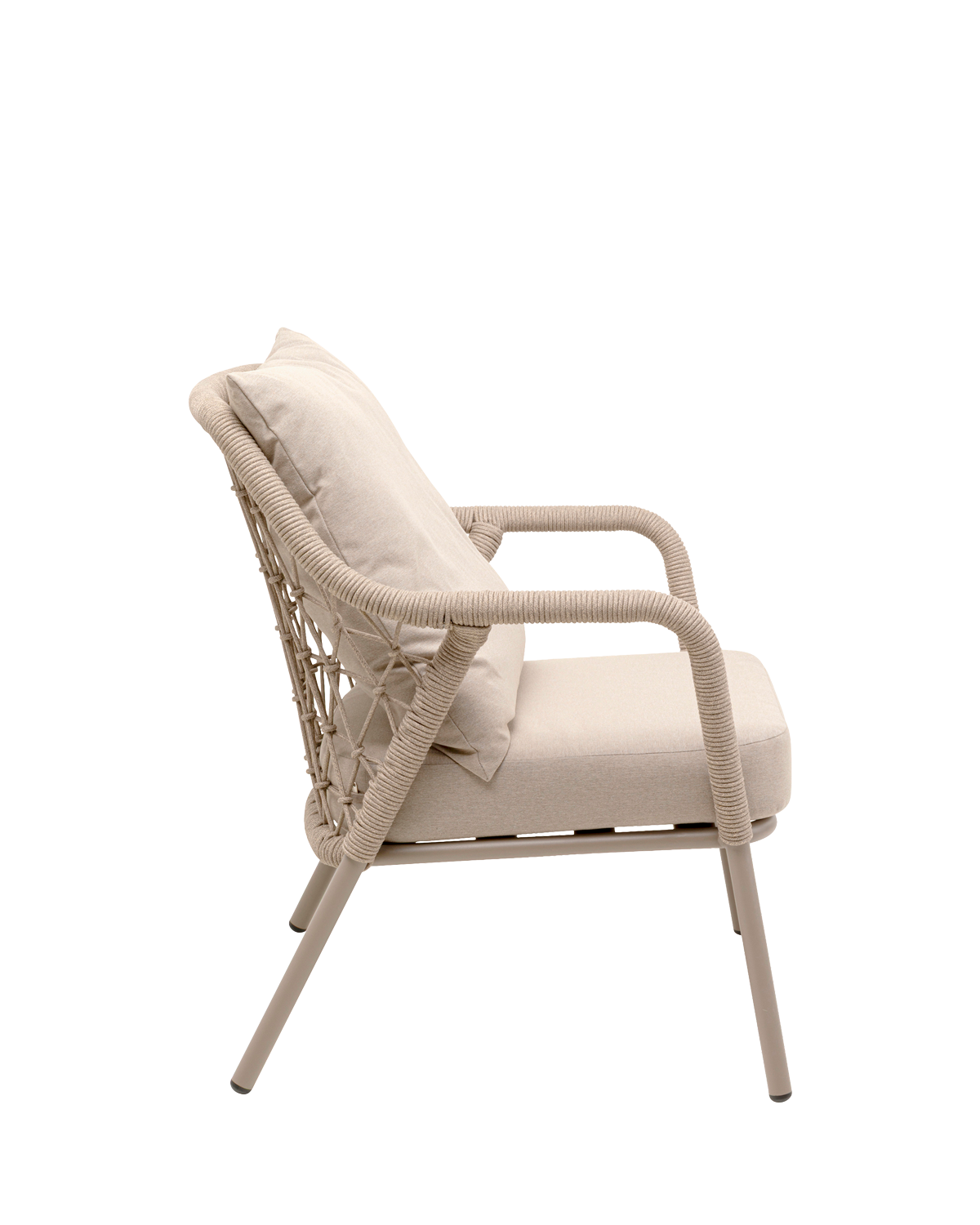 Milos lounge stol, taupe