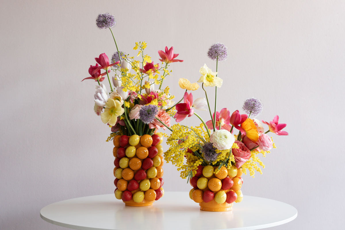 Frugt parade vase høj