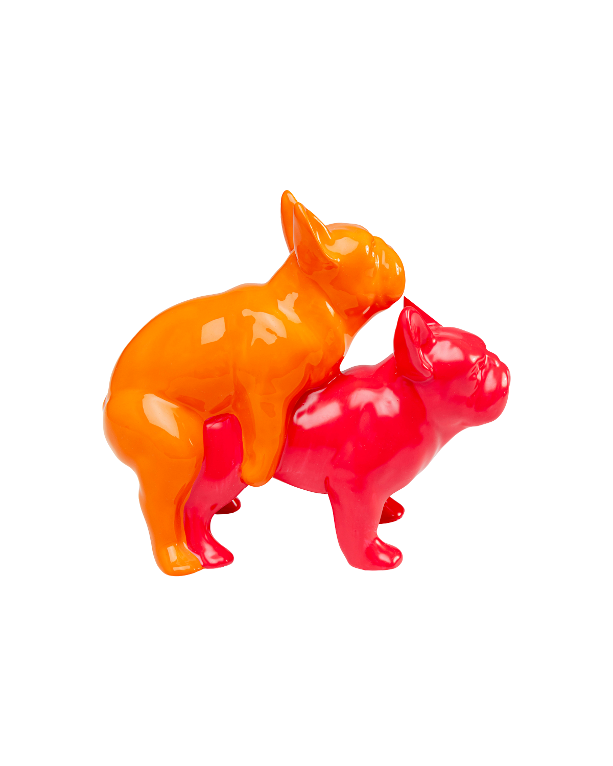 Deco Figurine Love Dogs Pink Duo Pop