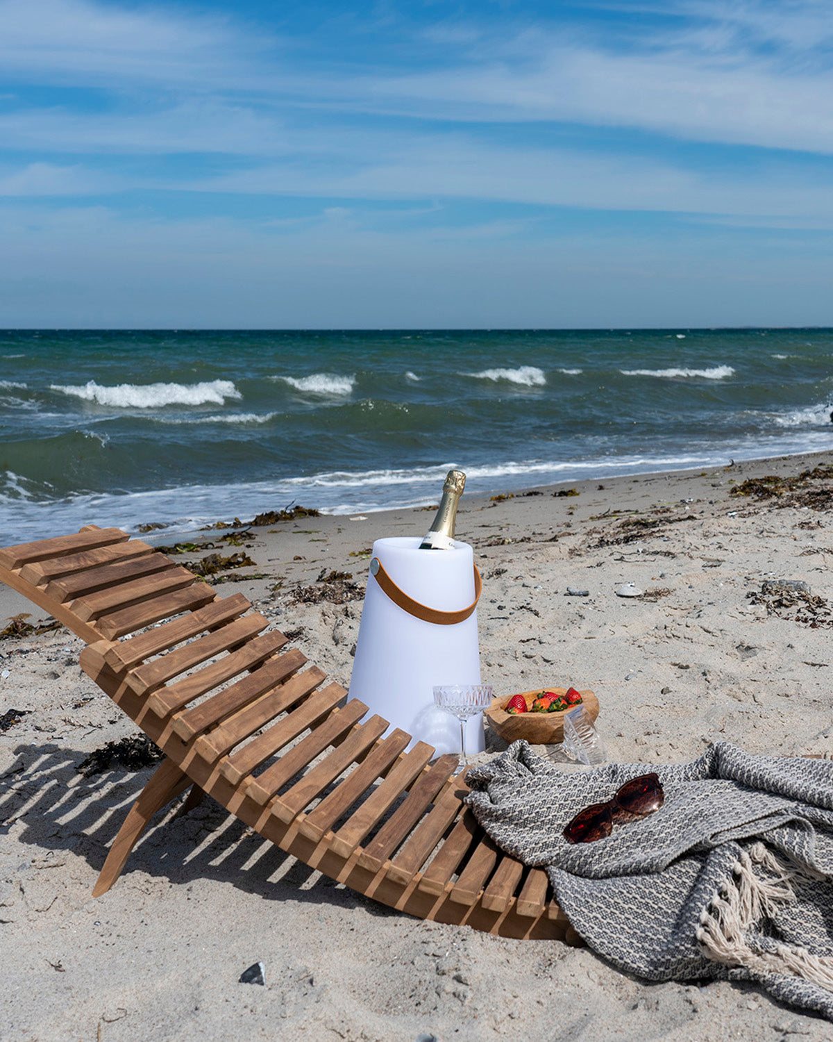 Arrieta liggestol, teak natur