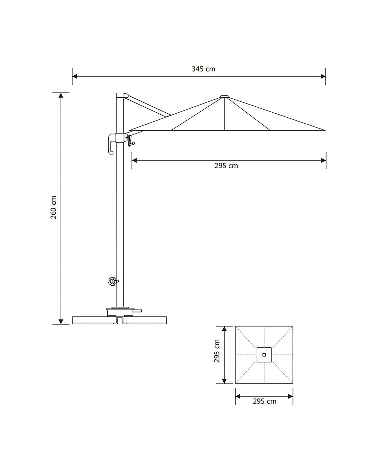 Baza Hængeparasol Sand