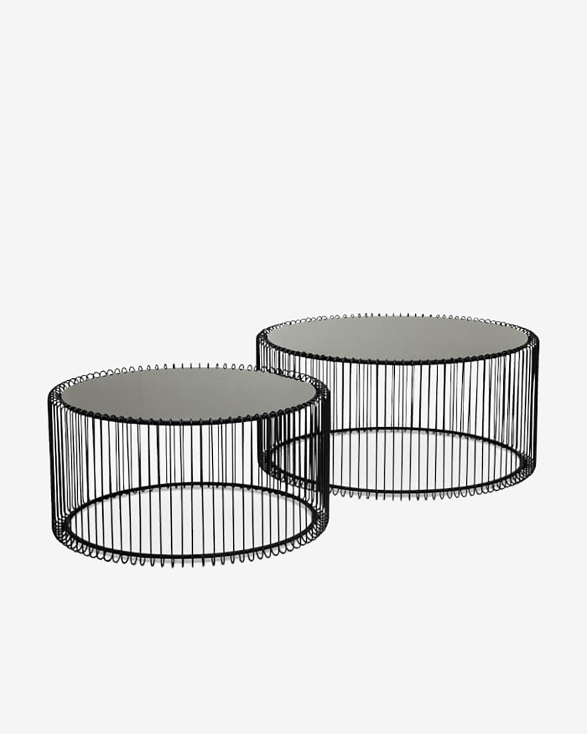 Wire sofabordssæt, sort