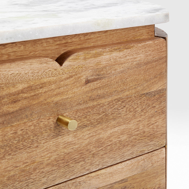 Grace sengebord, hvid marmor top