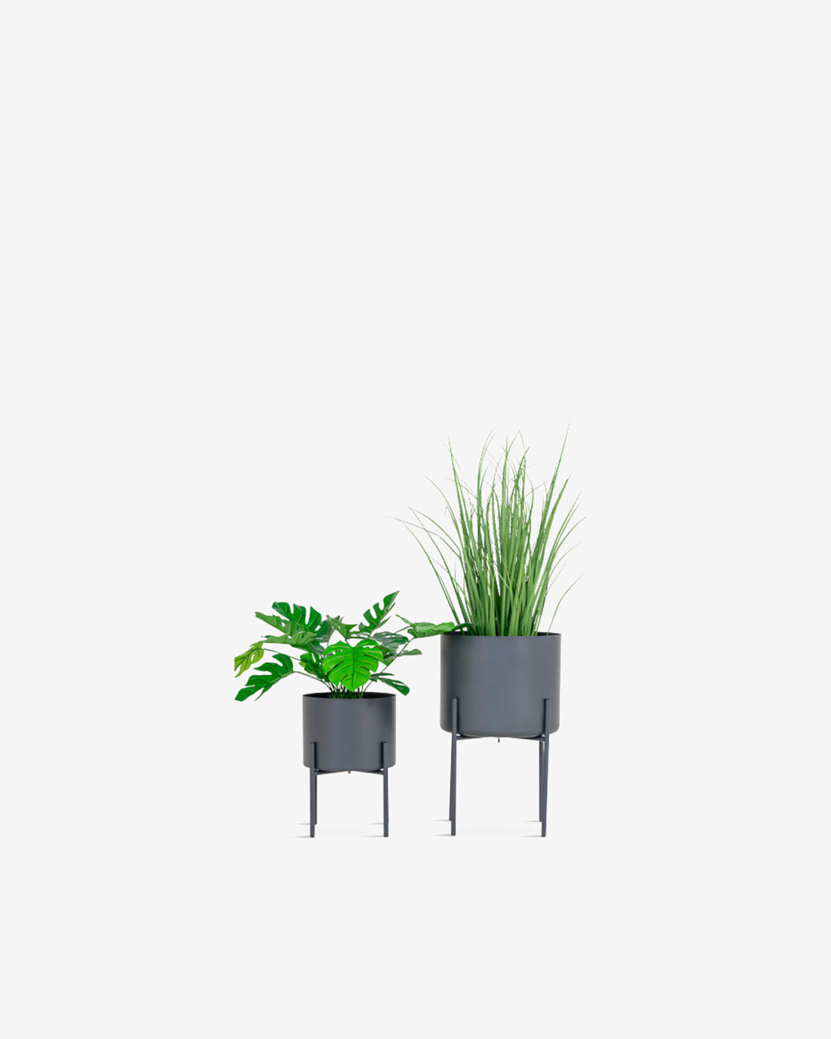 Blomsterstander sæt, grå