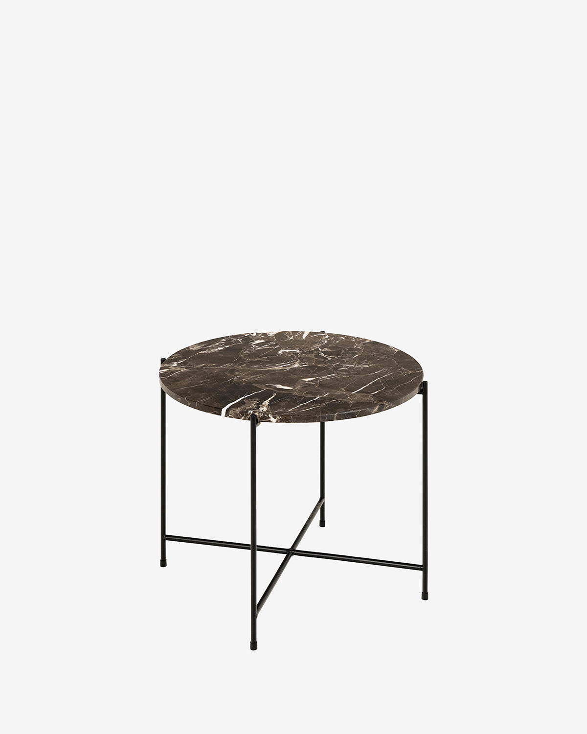 Light sofabord, brun marmor