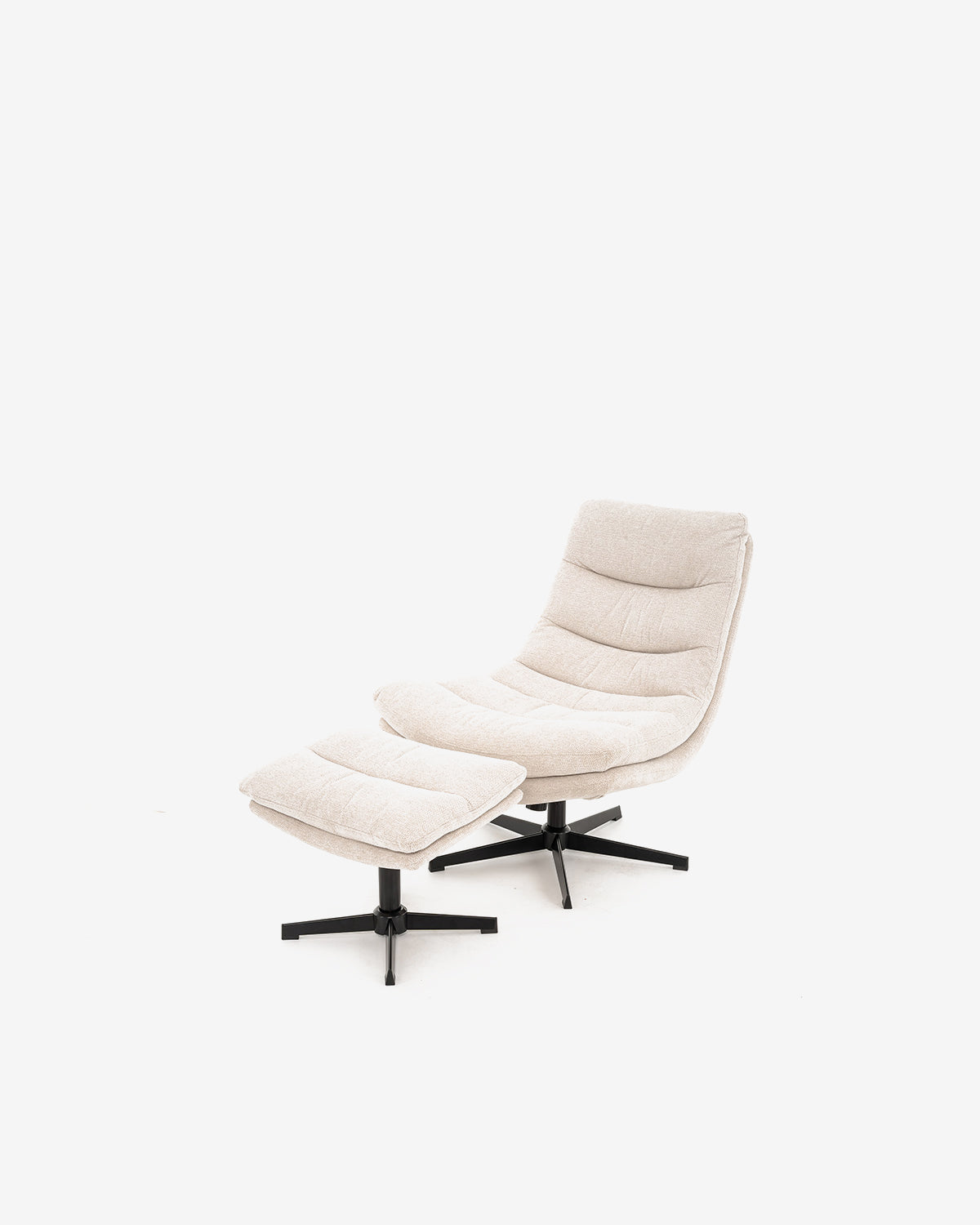 Figo lænestol m/skammel, Natural