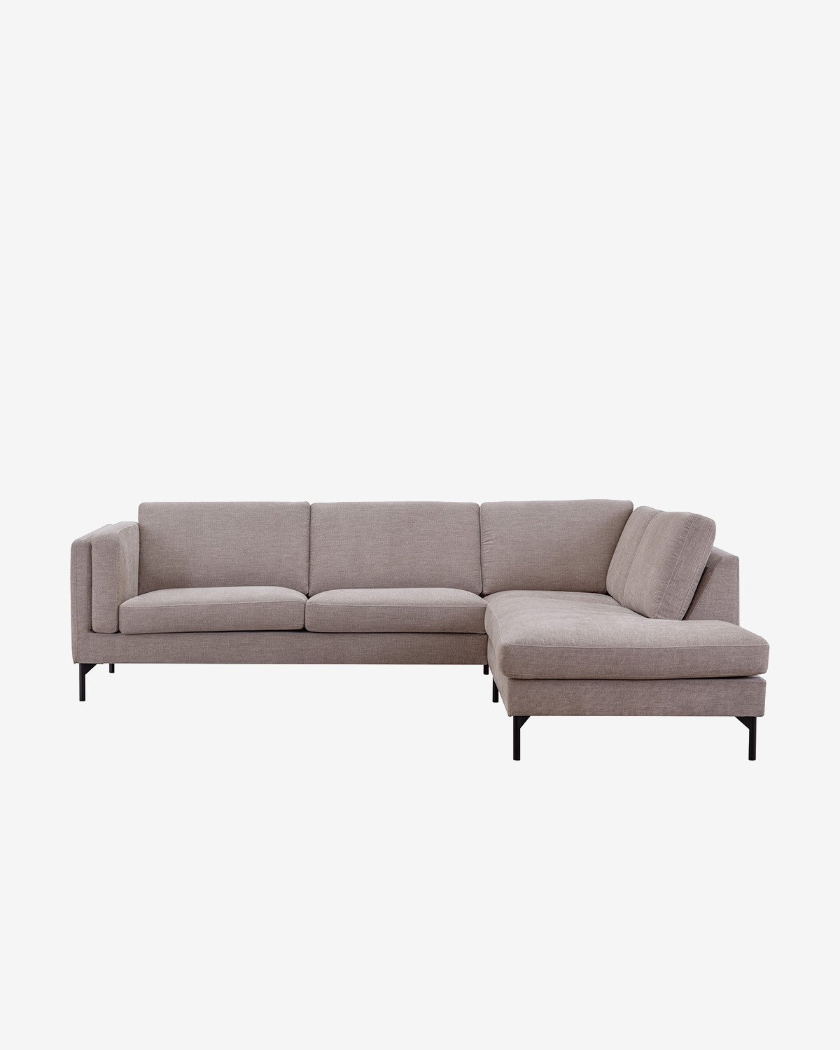 Fjord Hjørnesofa med pufafslutning, khaki