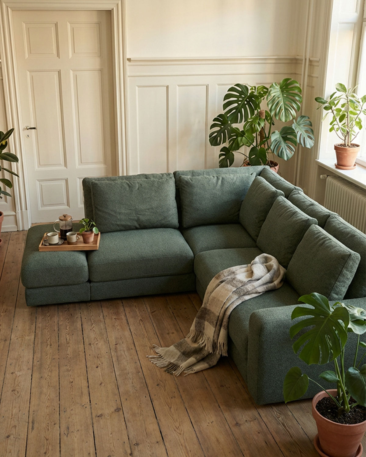 Smuk grøn hjørnesofa fra BOOA