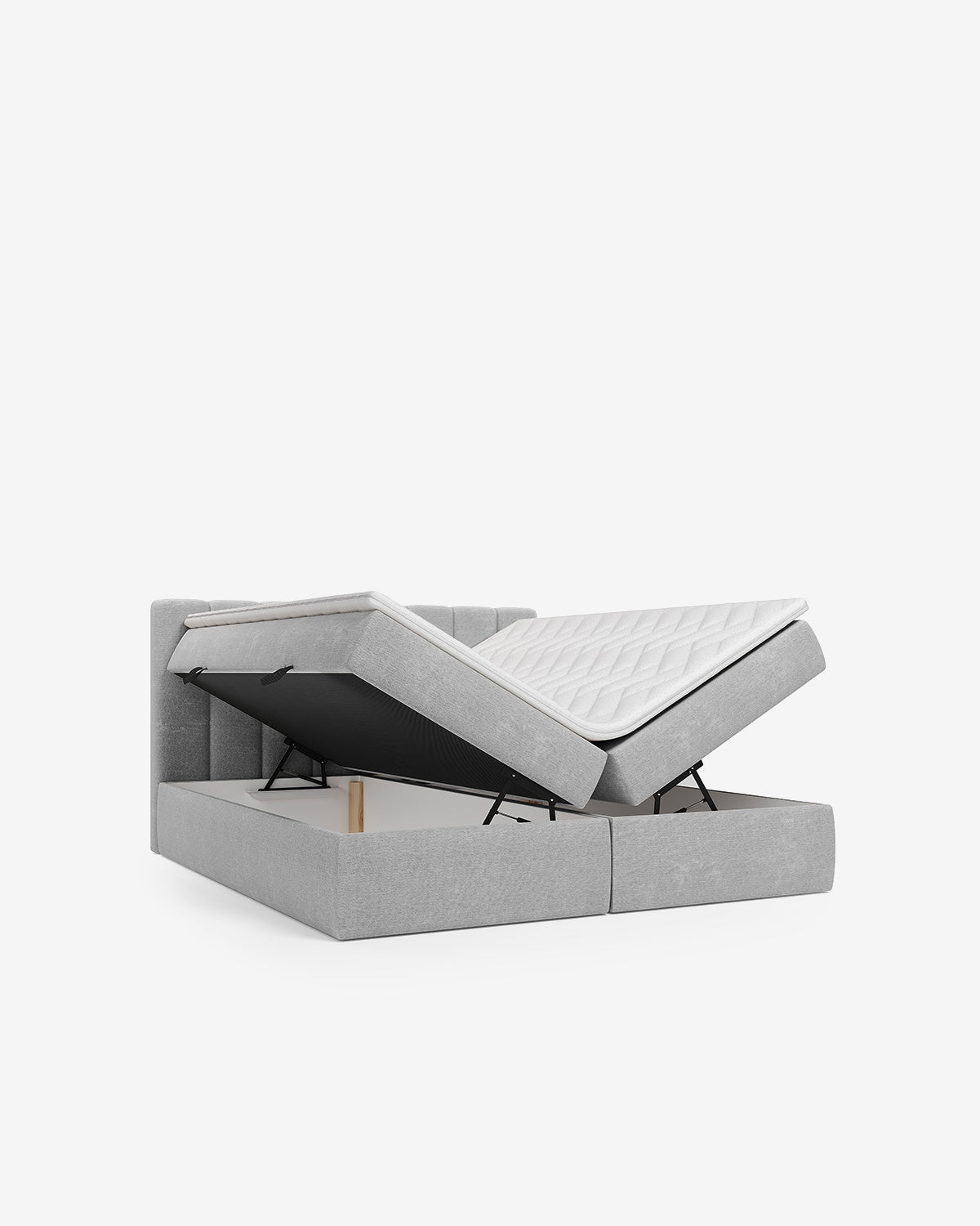 Mala seng 180x200 cm m/gavl, grå