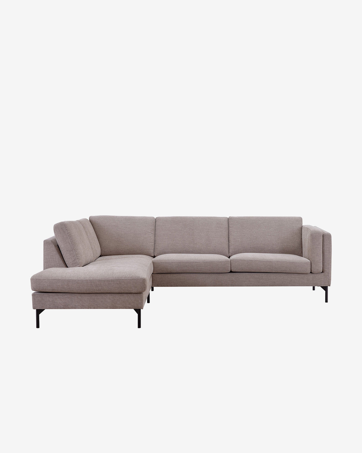Fjord Hjørnesofa med pufafslutning, khaki