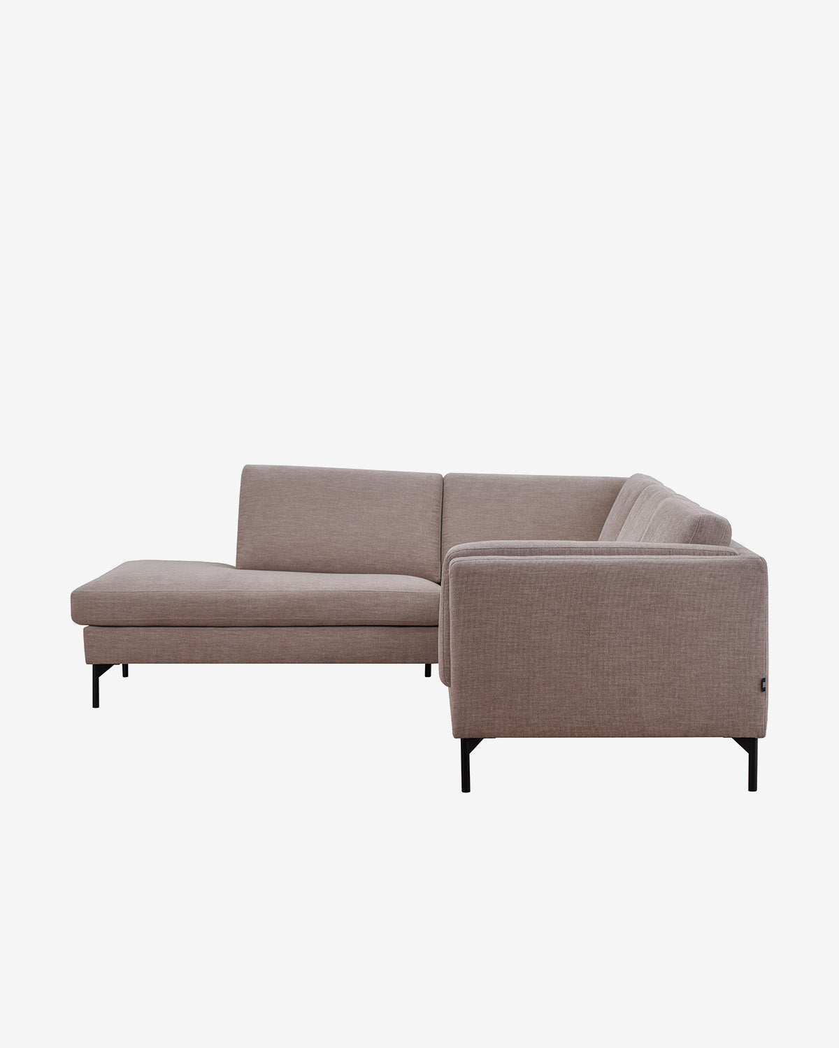 Fjord Hjørnesofa med pufafslutning, khaki