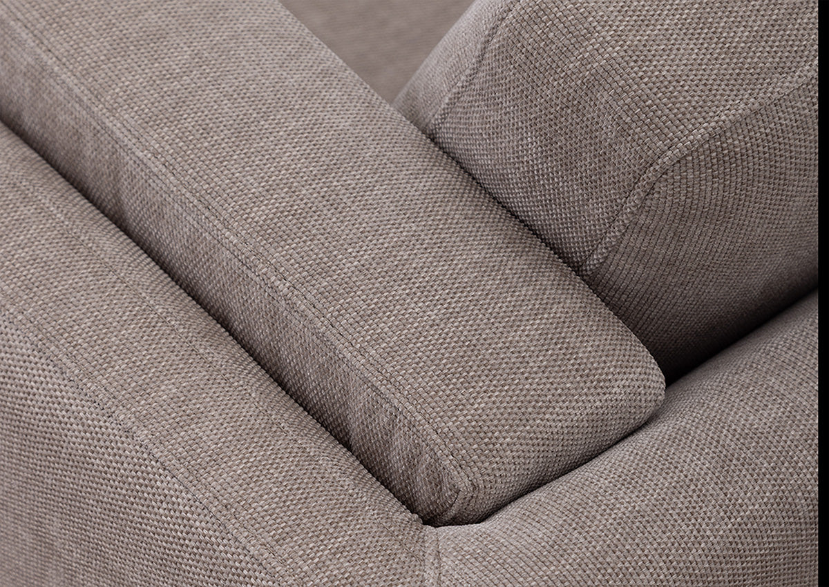 Fjord Hjørnesofa med pufafslutning, khaki