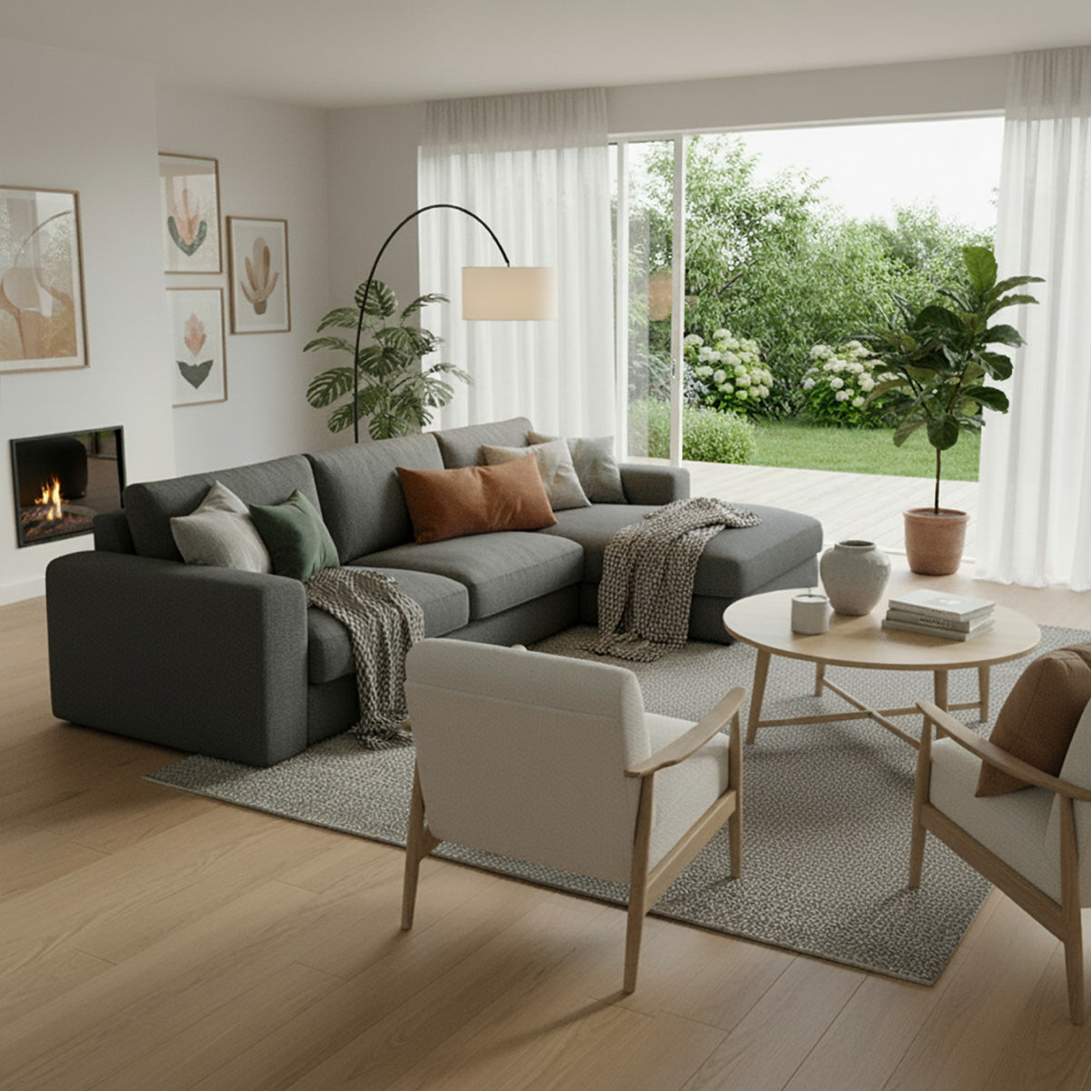 Riva chaiselongsofa i smukt indrettet stue