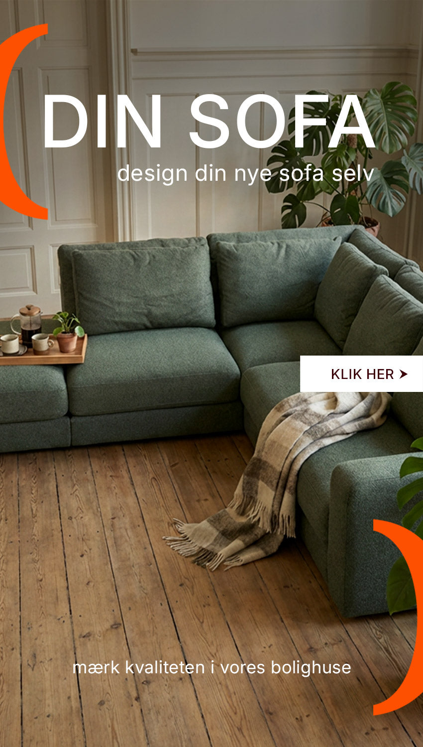 Elegant hjørnesofa fra BOOA i en moderne grøn farve.