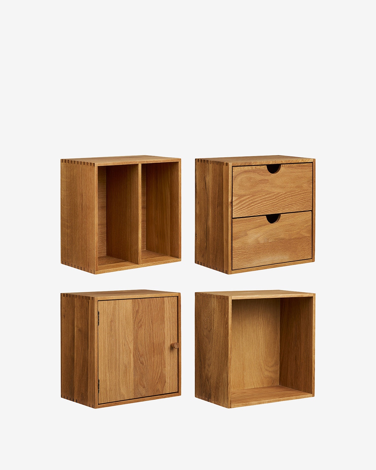 Townsville væghylde m/skuffer, eg