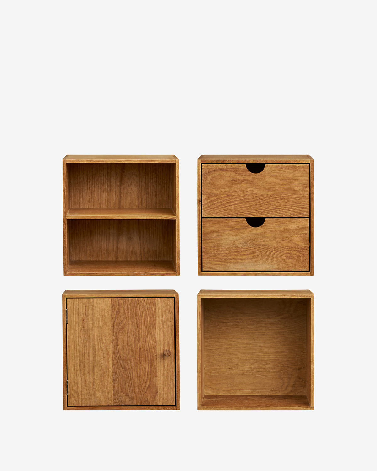 Townsville væghylde m/skuffer, eg