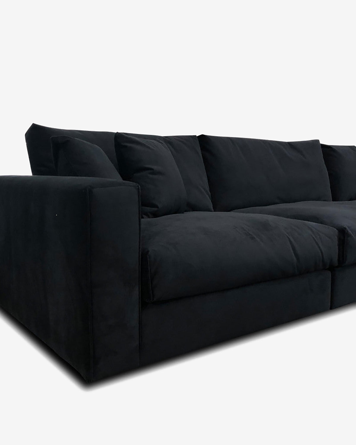 Andretta byggesofa, sort velour