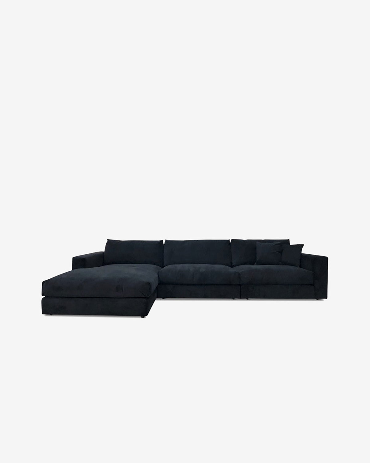 Andretta byggesofa, sort velour