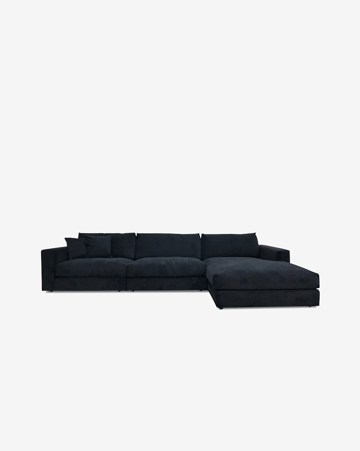Andretta byggesofa, sort velour