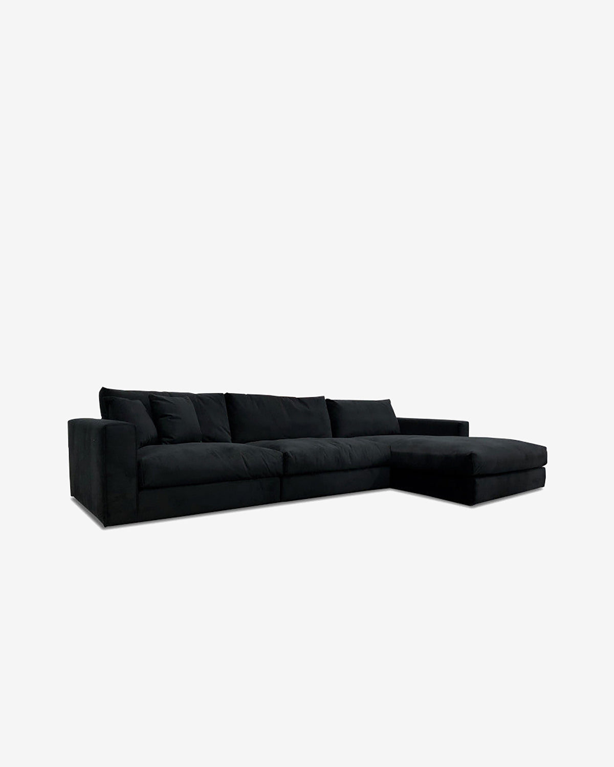 Andretta byggesofa, sort velour